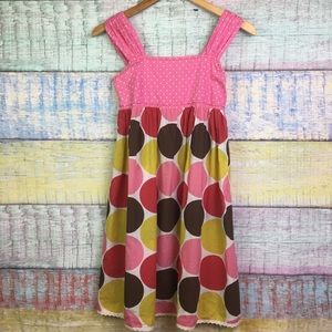 Mini Boden Girls Polka Dot Sun Dress Size 11-12